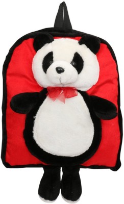 Tickles Cute Looking Panda Bag (Primary 1st-4th Std) School Bag(White, Black, 16 inch)