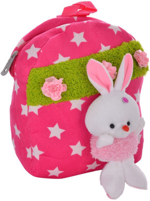 Twisha Nursery With Stars School Bag(Pink, 5 inch)