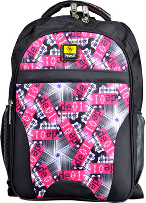 

Prime SCHOOL BAG Waterproof School Bag(Pink, Black, 38 L)