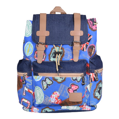 

WEBHIN Webhin Women And Girl's Blue Canvas Backpack, Casual Backpack WBBP76 Backpack(Blue, 22 L)