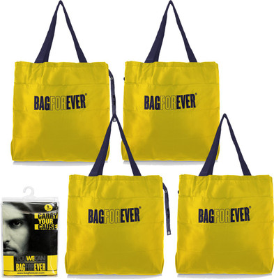 

Bagforever Bagforever set of 4 yellow Shopping Bag Waterproof Multipurpose Bag(Yellow, 25 L)