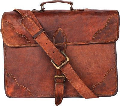 

echo LEATH101 Messenger Bag(Brown, 15 inch)