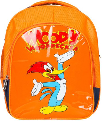 

Uxpress Shiny and Attractive Woodpecer school ag for kids Waterproof School Bag(Orange, 12 inch)