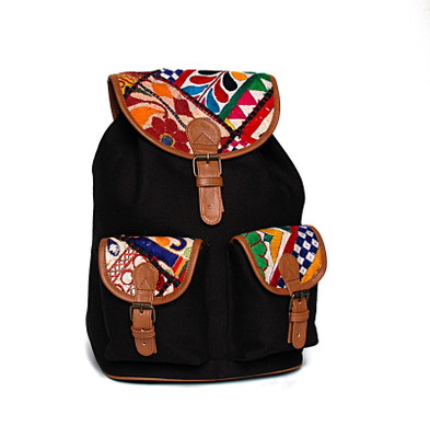 

Shaun Design India Tapestry Backpack(Black, 6 L)