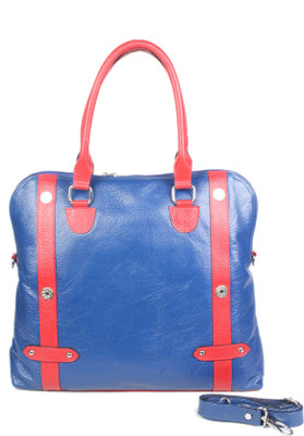 

KHADI INDIA LHB 08 Messenger Bag(BLUE AND RED, 17 inch)