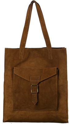 

Morsei Morsei Women Twin Colored Suede Tote Bag School Bag(Brown, 8 inch)