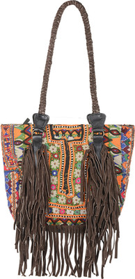 

Jewel Fab Art outstanding Vintage Banjara Handmade Pure Leather Bag Multipurpose Bag(Multicolor, 10 inch)