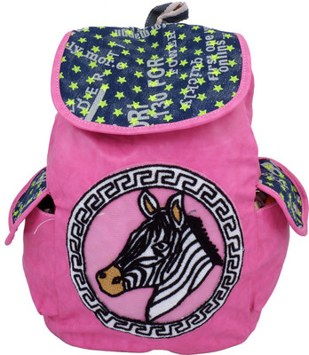 

Super Drool Pink Zebra Logo School Bag(Pink, 5 L)