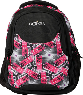 Daikon Atlas-03 Waterproof School Bag(Black, Pink, 30 L)