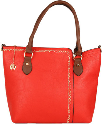 

Moedbuille Red Polyurethane (PU) Tote Handbag School Bag(Red, 13 inch)