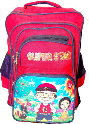 

ZEST Raaju Cartoon Print Waterproof School Bag(Red, 20 L)