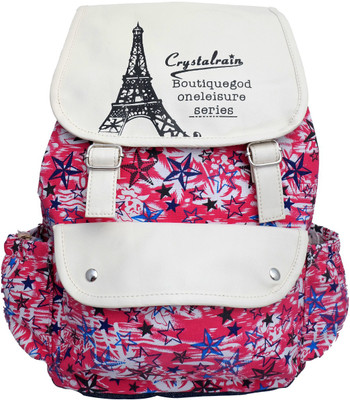 

Super Drool Pink Starry Beach Backpack(Multicolor, 7 L)