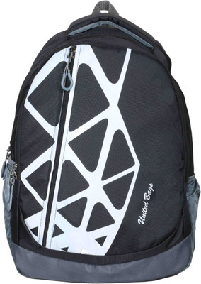 

U United Spider's Web Waterproof Backpack(Black and Grey, 14 L)