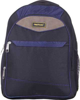 

Hanzal HZ2251FLAPBKNY Waterproof School Bag(Black, Blue, 8 inch)