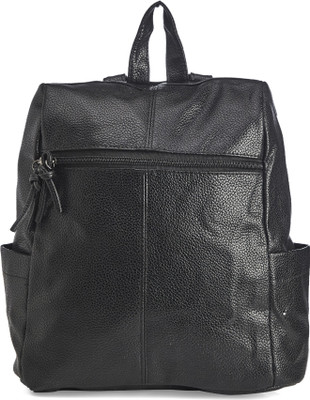

Vero Couture Black Textured Detailing Backpack(Black, 15 L)