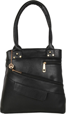 

Moedbuille Black Letherette Handbag [MBHB00078] Shoulder Bag(Black, 13 inch)