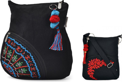 

Pick Pocket Combo of Excellent Sling Side Pocket with Black Small Sling Bag School Bag(Black, 5 inch)