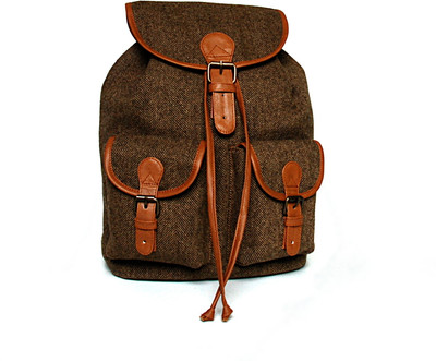 

Shaun Design Woolen Herringbone Backpack(Brown, 6 L)