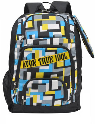 

Avon Avon True Idol 18" Waterproof Grey/Blue/Yellow Student Backpack Waterproof School Bag(Multicolor, 26 L)