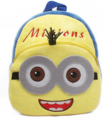 

Kuhu Creations Despicable Me Minions Double Eye Style Baby Mini cartoon School Bag School Bag(Yellow, 2 L)
