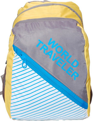 

ZEST Designed Print Waterproof School Bag(Yellow, 20 L)