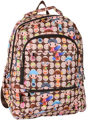 

SurprizeMe Designer 40 Liters Smileys Waterproof School Bag(Brown, 40 L)