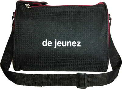 

De Jeunez de jeunez Black with Maroon Waterproof Lunch Bag(Black, 9 inch)