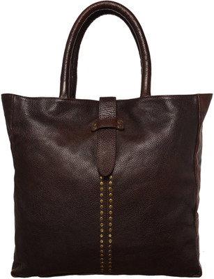 

Morsei Morsei Women Leather Studded Tote Bag Multipurpose Bag(Brown, 8 inch)