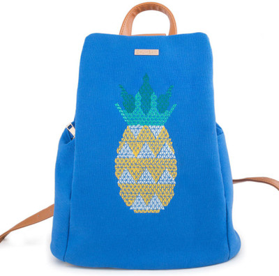 

Chumbak Pineapple Canvas Backpack Backpack(Blue, 33 inch)