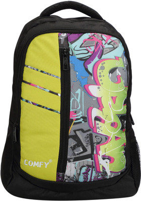 

Comfy C10 25 L Backpack(Green), Black with parrot green