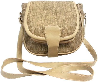 

Belladona Girls Casual Beige PU Sling Bag