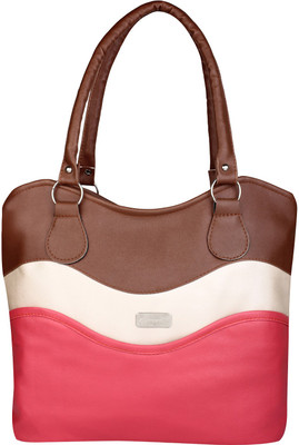 Look @me Brown, Pink and White Shoulder Bag(Pink, Brown, White, 5 L)