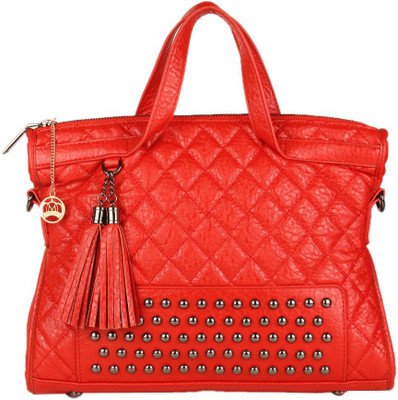 

Moedbuille Red Polyurethane (PU) Satchel Handbag School Bag(Red, 10 inch)