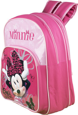 Disney Minnie Bow 16 inch Bag Waterproof School Bag(Pink, 16 inch)