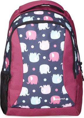 

Amperstyle Pink Elephant Printed Backpack(Pink, 25 L)