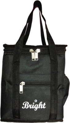 

Bright Bright Black Polyester Lunch Bag Waterproof School Bag(Black, 10 inch)