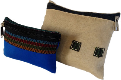 

AUK Jewelry Coin Purse Multipurpose Bag(Skin & Blue, 12 L)