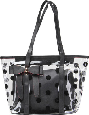 

FabSeasons Transparent Bag With Pouch Waterproof Shoulder Bag(Black, 16 L)
