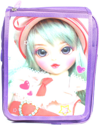 

CARRY MEE 3D GIRL MAGICAL EYES PURPLE Waterproof School Bag(Purple, 7 L)
