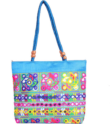 

ZAISHA ZAISHA BLUE EMBROIDERY HANDBAG Shoulder Bag(Multicolor, 12 inch)