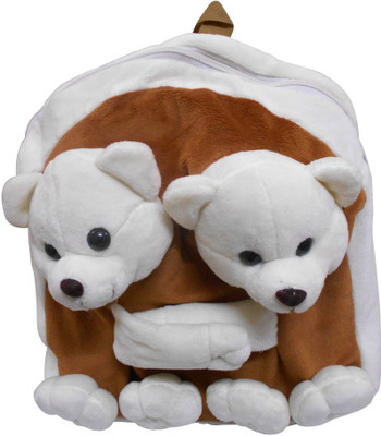 

Saugat Traders Soft Toy School Bag Backpack(Brown, 14 inch)