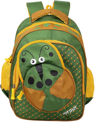 

Sanjog Kindergarden Cap Bee Design Premium Children's Backpack Waterproof School Bag(Green, 15 L)