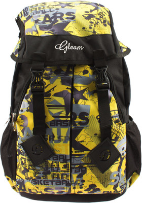 

Gleam RDSF0410 Waterproof School Bag(Yellow, Black, 17 inch)