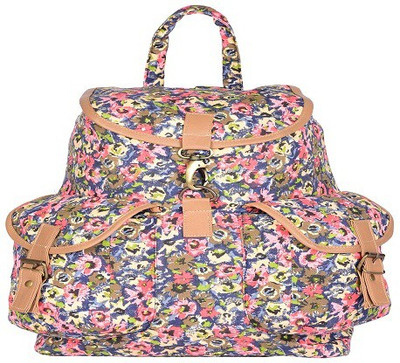 

White Flower Whiteflower Canvas Floral Print Backpack (0701multiflower) School Bag(Multicolor, 16 L)