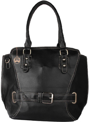 

Moedbuille Black Polyurethane (PU) Satchel Handbag School Bag(Black, 14 inch)