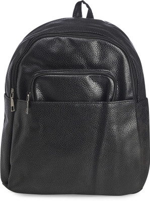 

Vero Couture Black Textured with Two Internal Pocket Backpack(Black, 15 L)