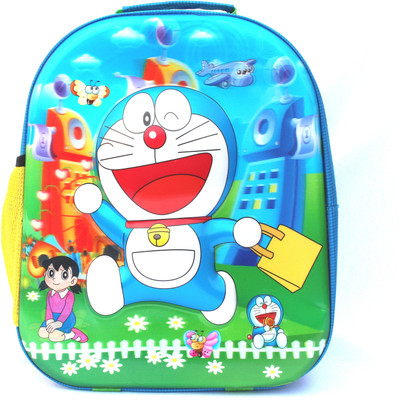 

CARRY MEE 3D DORAEMOAN Waterproof School Bag(Blue, 7 L)