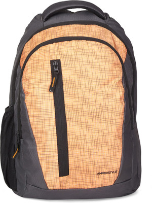 

Amperstyle Orange Printed Panel Backpack(Orange, 25 L)