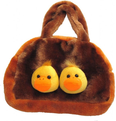 

Tickles Bird Hand Bag/Purse School Bag(Yellow, Brown, 9 inch)