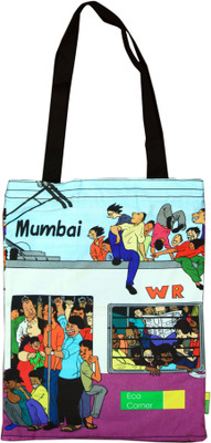 

Eco Corner Eco Corner Small Mumbai Local Cotton Tote Bag Messenger Bag(Yellow, 16 inch)
